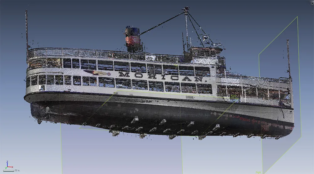 3d scan of the mohican boat