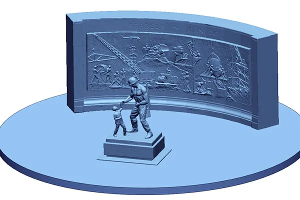 seabee monument 3d model 600x400